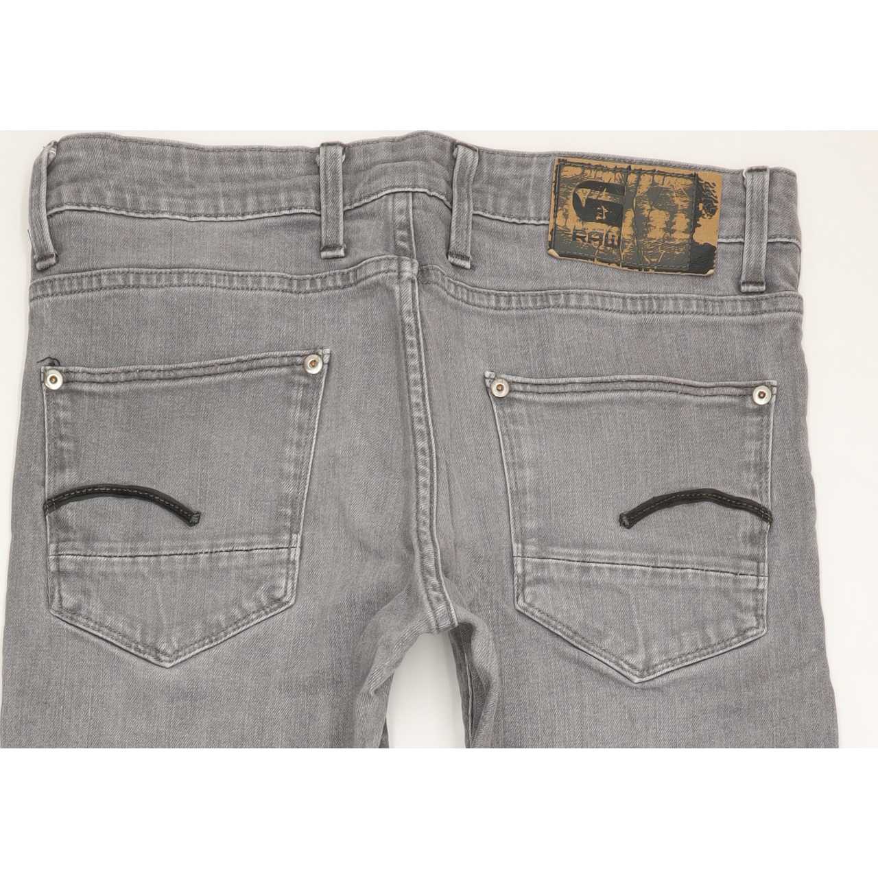 G-Star Revend Men Grey Straight Regular Stretch Jeans W31 L30