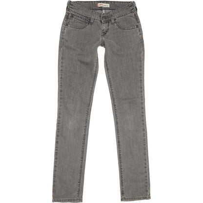 Levi's 473 Women Grey Straight Slim Stretch Jeans W27 L31