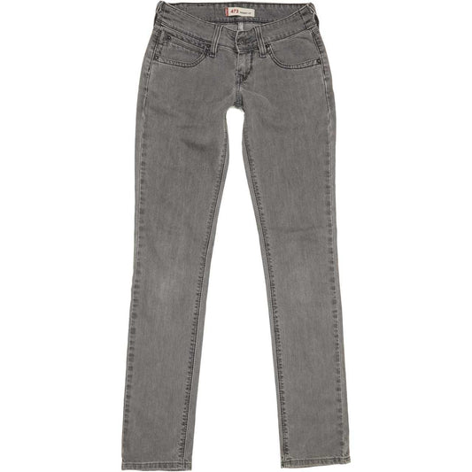 Levi's 473 Women Grey Straight Slim Stretch Jeans W27 L31