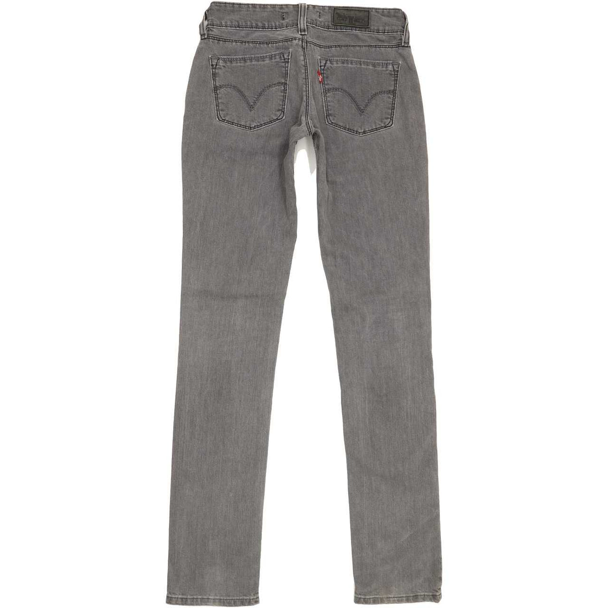 Levi's 473 Women Grey Straight Slim Stretch Jeans W27 L31