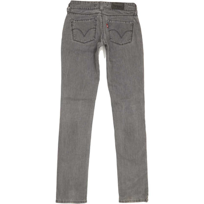 Levi's 473 Women Grey Straight Slim Stretch Jeans W27 L31
