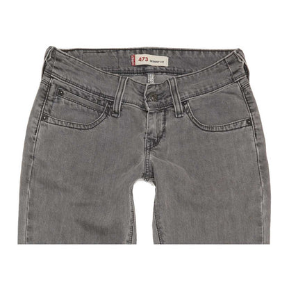 Levi's 473 Women Grey Straight Slim Stretch Jeans W27 L31