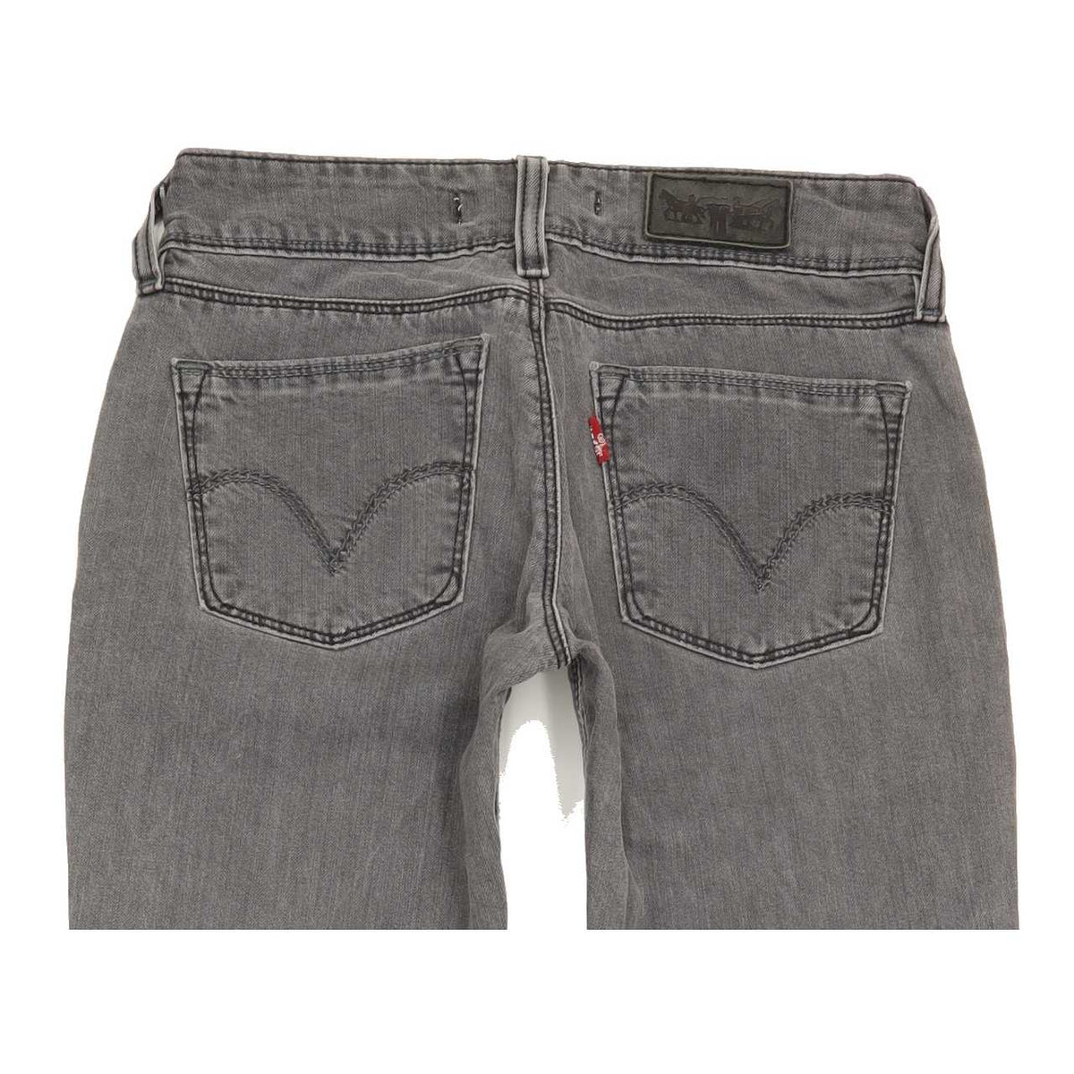 Levi's 473 Women Grey Straight Slim Stretch Jeans W27 L31