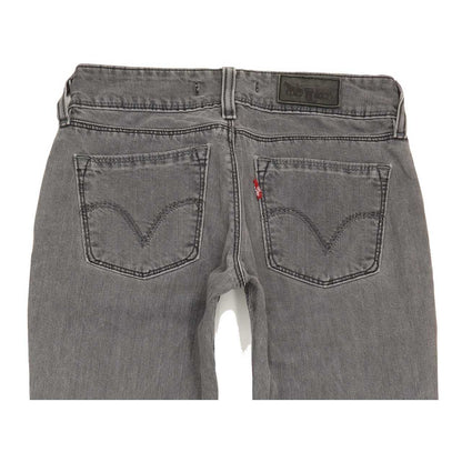 Levi's 473 Women Grey Straight Slim Stretch Jeans W27 L31
