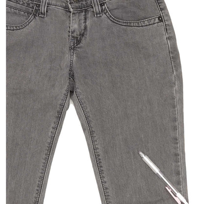 Levi's 473 Women Grey Straight Slim Stretch Jeans W27 L31
