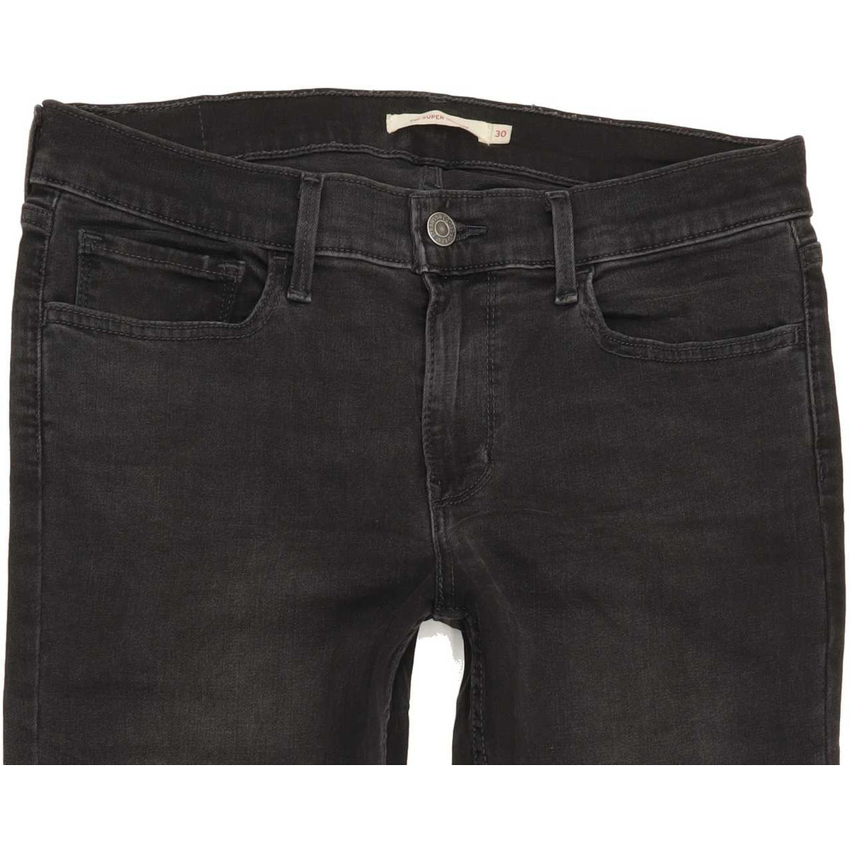Levi's 710 Super Women Black Skinny Regular Jeans W30 L29