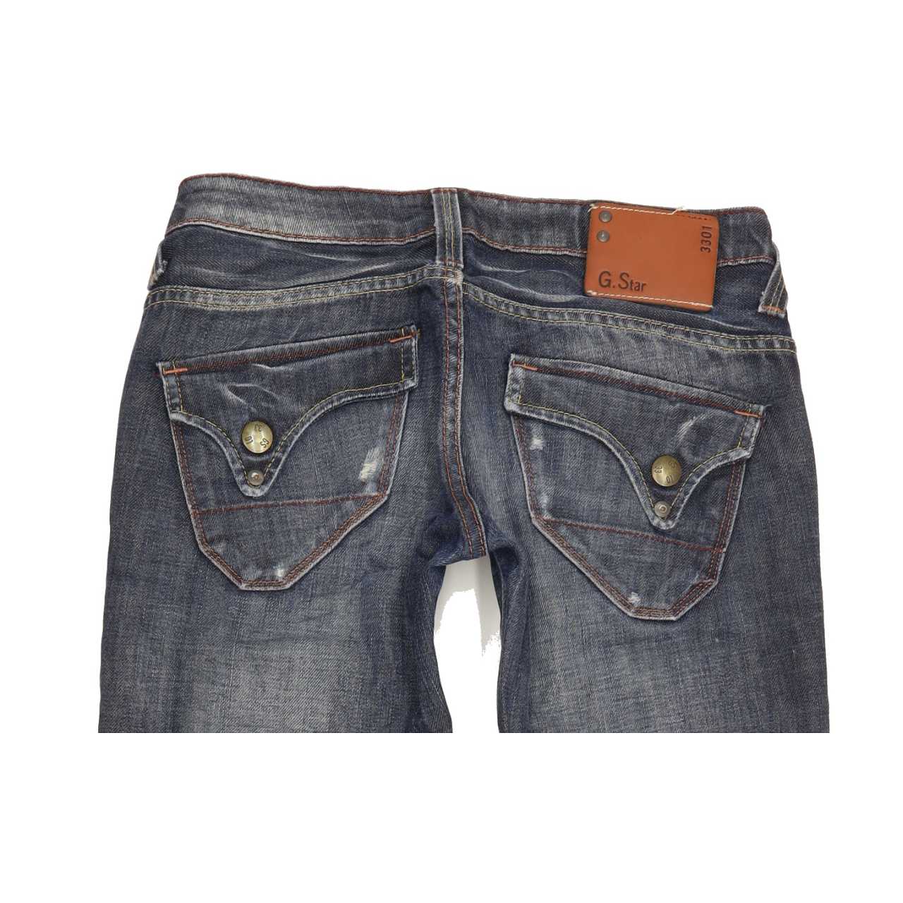 G-Star Limit Women Blue Straight Slim Jeans W27 L31