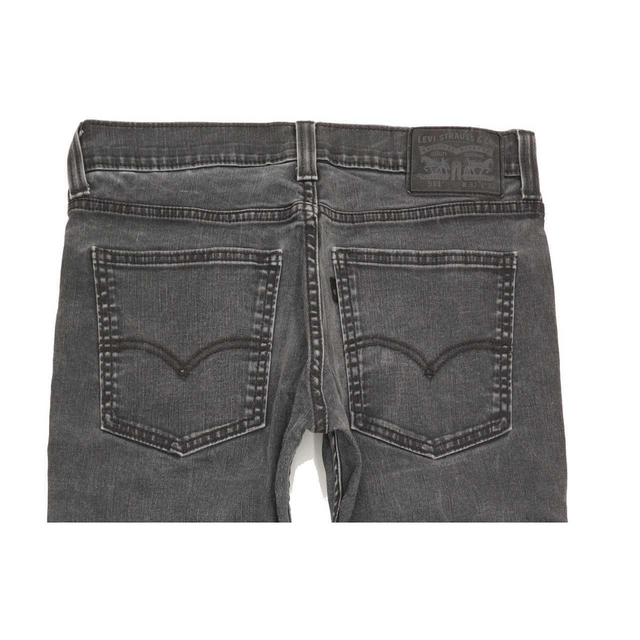 Levi's 511 Women Grey Straight Slim Stretch Jeans W31 L30