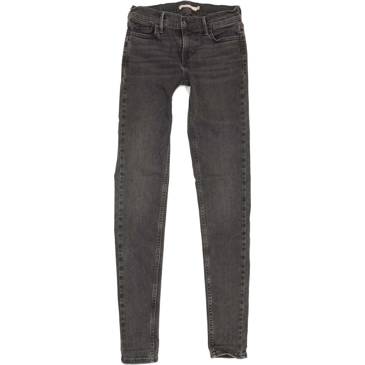Levi's 710 Super Women Charcoal Skinny Regular Stretch Jeans W26 L31