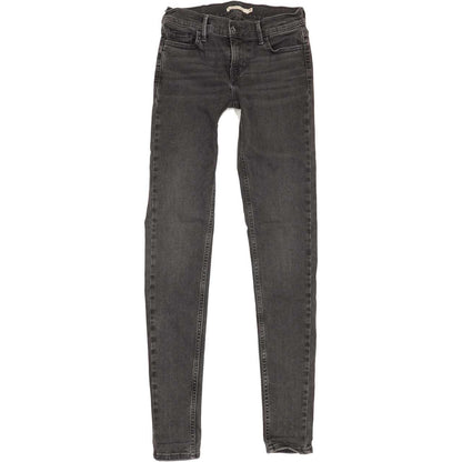 Levi's 710 Super Women Charcoal Skinny Regular Stretch Jeans W26 L31