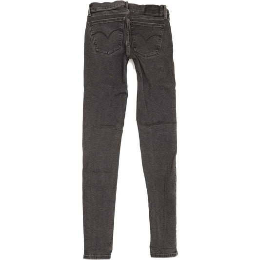 Levi's 710 Super Women Charcoal Skinny Regular Stretch Jeans W26 L31