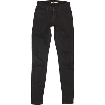 Levi's 710 Super Women Black Skinny Regular Stretch Jeans W25 L31