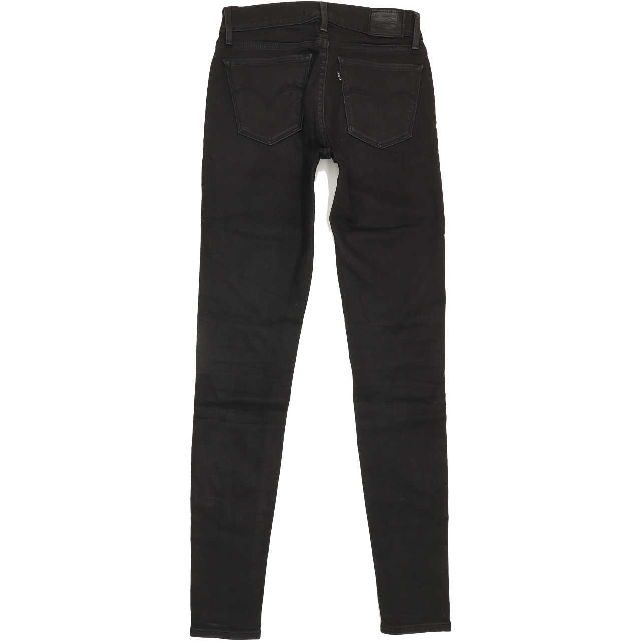 Levi's 710 Super Women Black Skinny Regular Stretch Jeans W25 L31