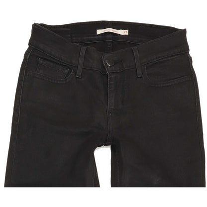 Levi's 710 Super Women Black Skinny Regular Stretch Jeans W25 L31