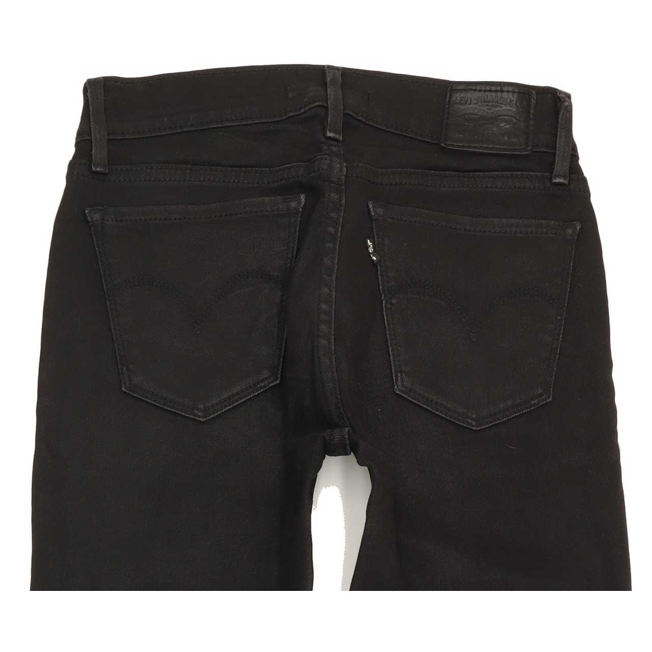 Levi's 710 Super Women Black Skinny Regular Stretch Jeans W25 L31