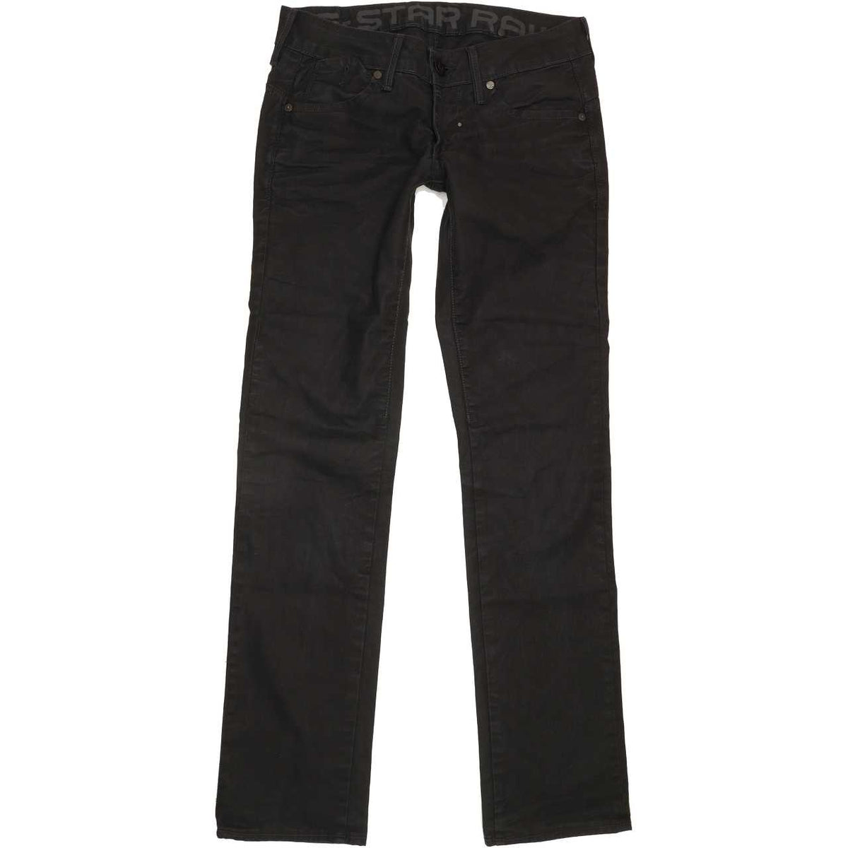 G-Star Corvet Women Black Straight Slim Stretch Jeans W29 L31