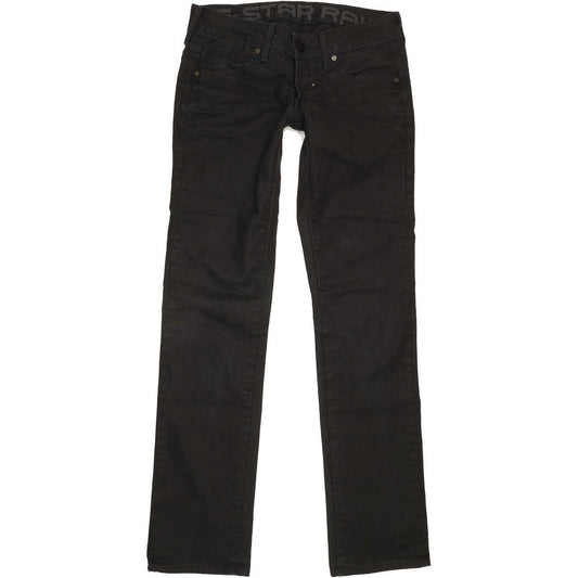 G-Star Corvet Women Black Straight Slim Stretch Jeans W29 L31