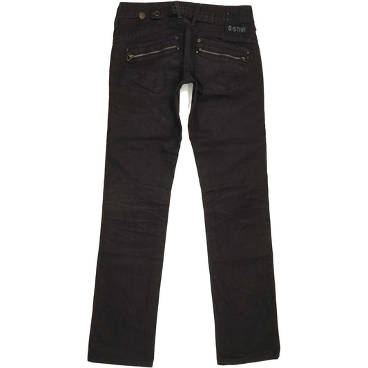 G-Star Corvet Women Black Straight Slim Stretch Jeans W29 L31