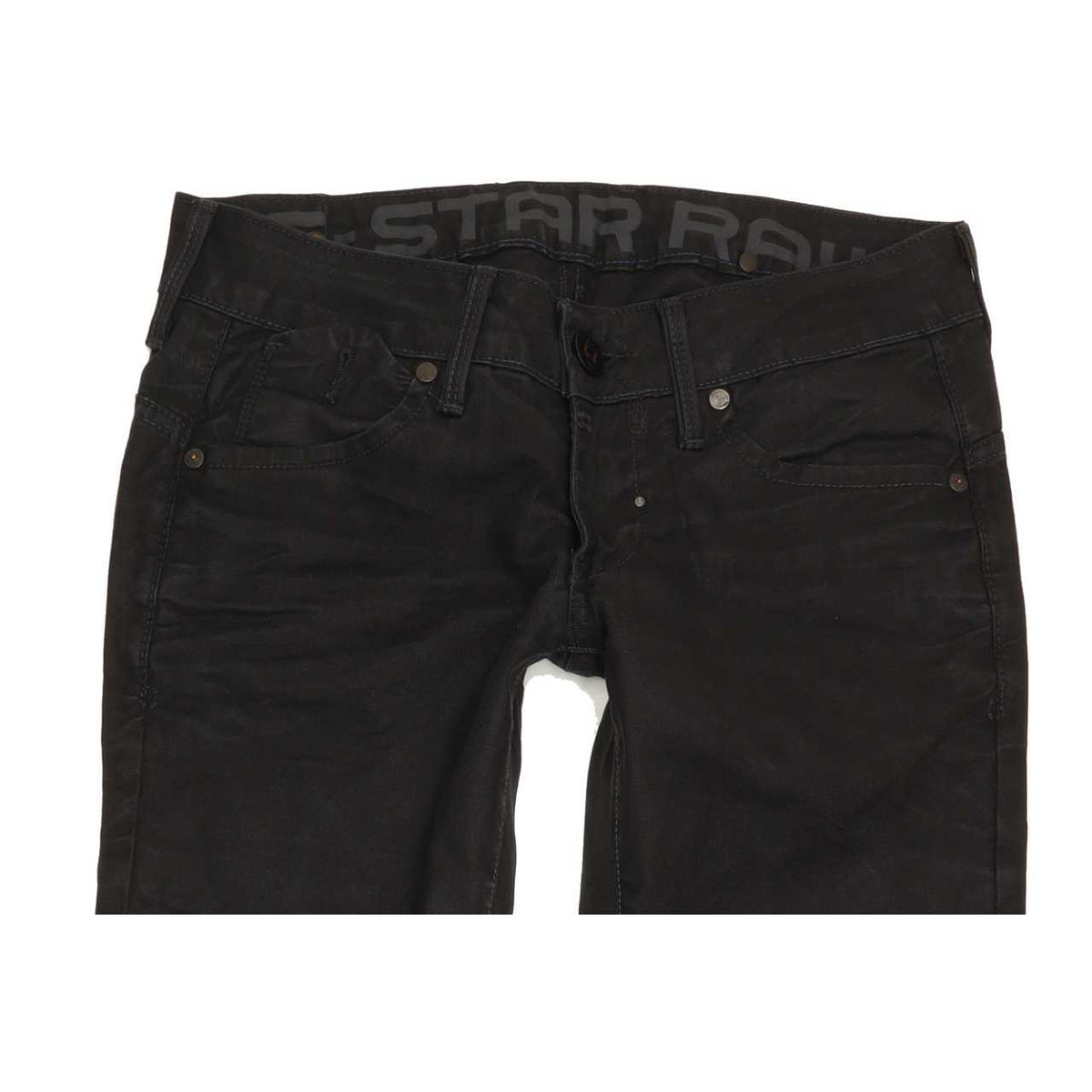 G-Star Corvet Women Black Straight Slim Stretch Jeans W29 L31