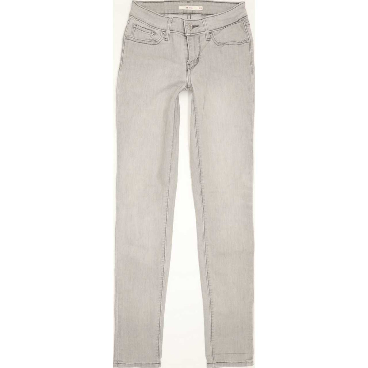 Levi's 711 Women Grey Skinny Regular Stretch Jeans W26 L29