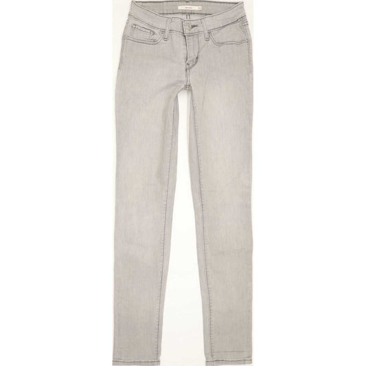 Levi's 711 Women Grey Skinny Regular Stretch Jeans W26 L29