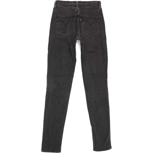 Levi's High Rise Women Charcoal Skinny Stretch Jeans W24 L31
