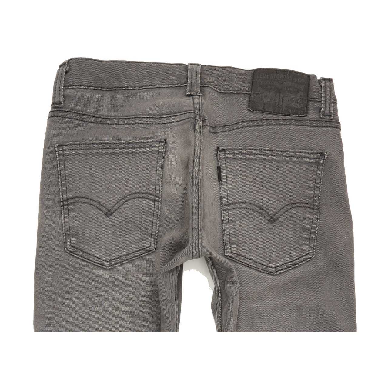 Levi's 511 Men Grey Straight Slim Stretch Jeans W30 L28