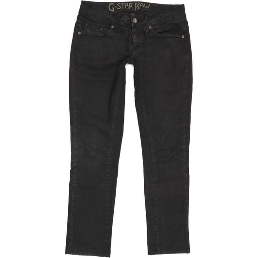 G-Star Reese Women Black Straight Slim Stretch Jeans W29 L29
