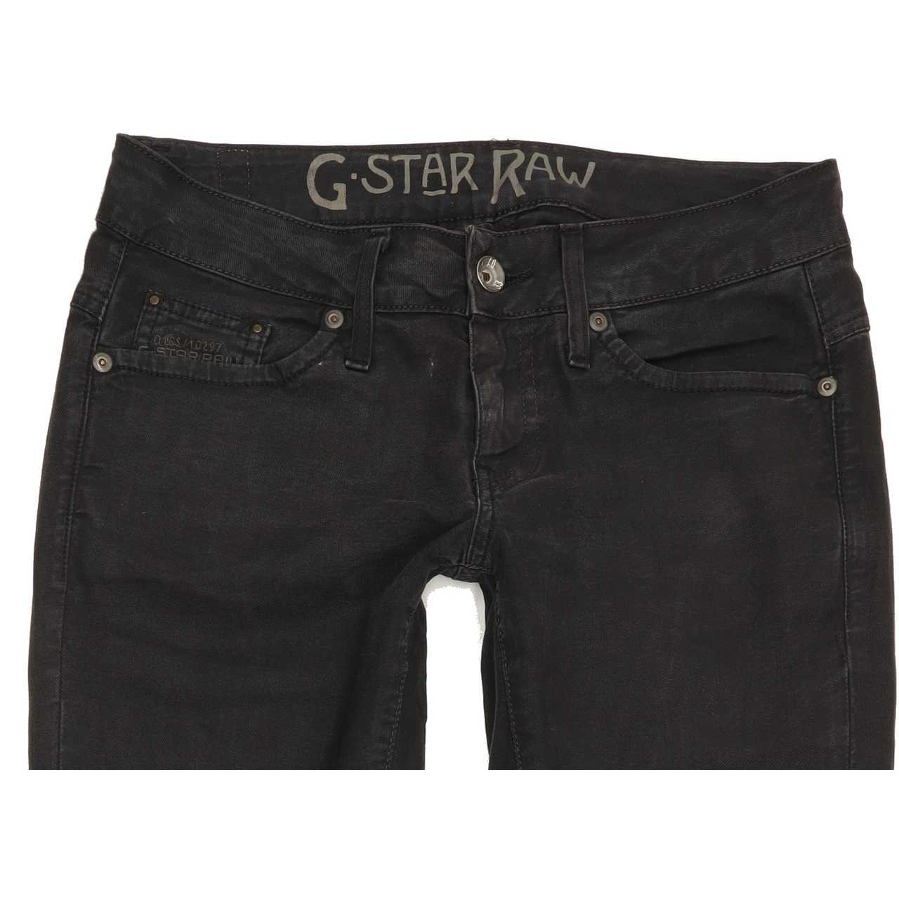 G-Star Reese Women Black Straight Slim Stretch Jeans W29 L29