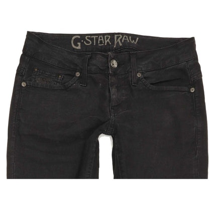 G-Star Reese Women Black Straight Slim Stretch Jeans W29 L29
