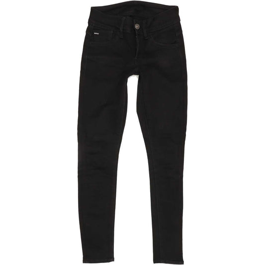 G-Star Lynn d-Mid Super Women Black Skinny Regular Jeans W26 L28