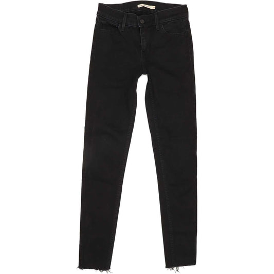Levi's 710 Super Women Black Skinny Regular Jeans W26 L28