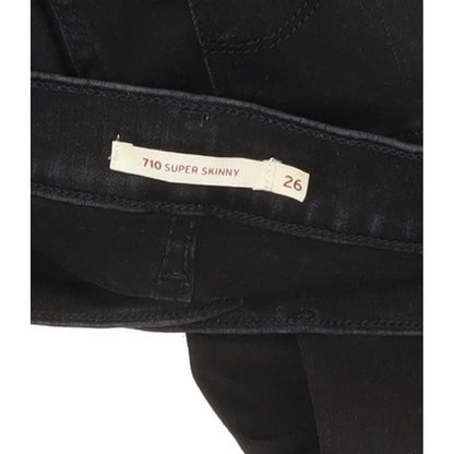 Levi's 710 Super Women Black Skinny Regular Jeans W26 L28