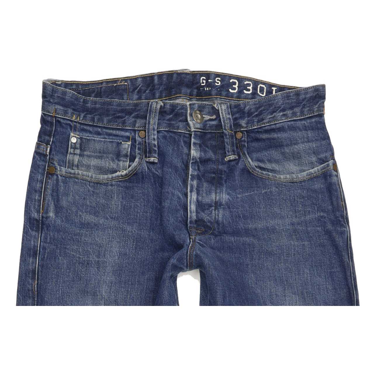 G-Star Victor Men Blue Straight Regular Jeans W32 L33