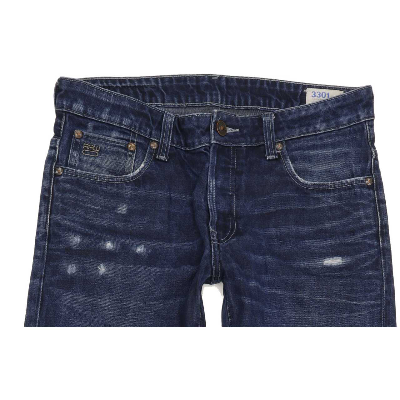G-Star 3301 Men Blue Tapered Slim Jeans W32 L29