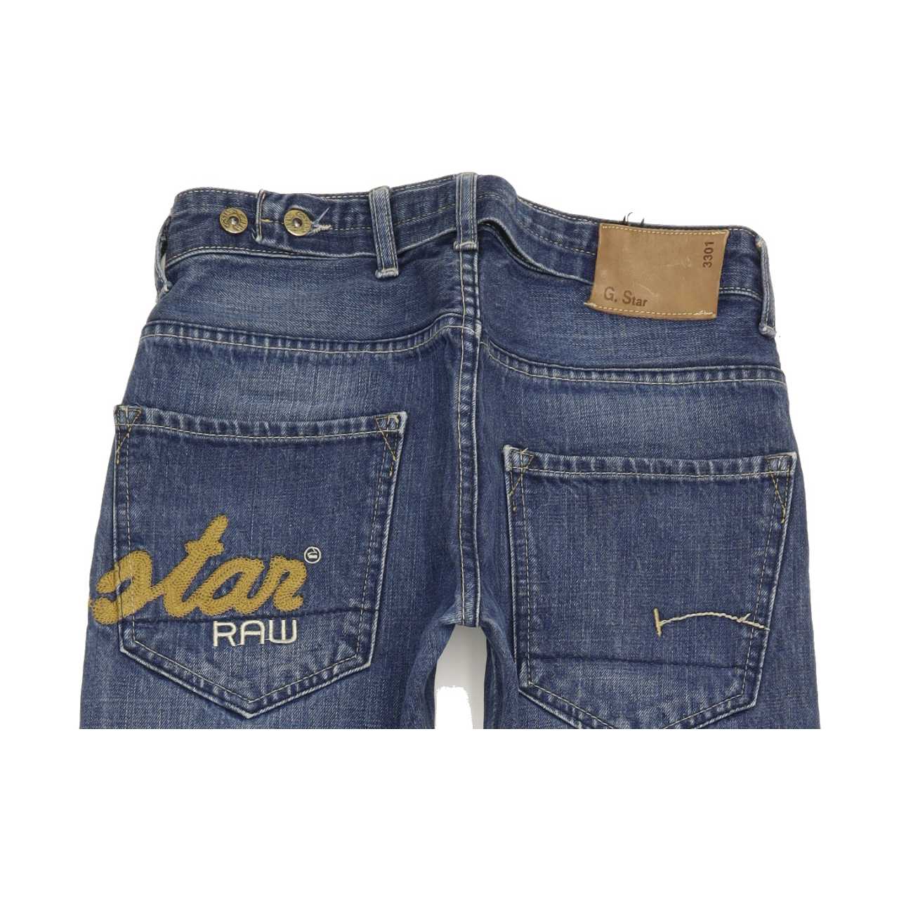 G-Star 3301 Men Blue Straight Regular Jeans W30 L31