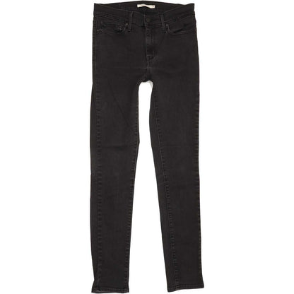 Levi's Slimming Women Black Skinny Regular Stretch Jeans W29 L31