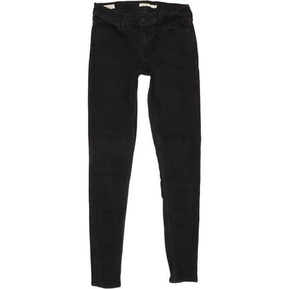 Levi's 710 Super Women Black Skinny Regular Stretch Jeans W29 L31