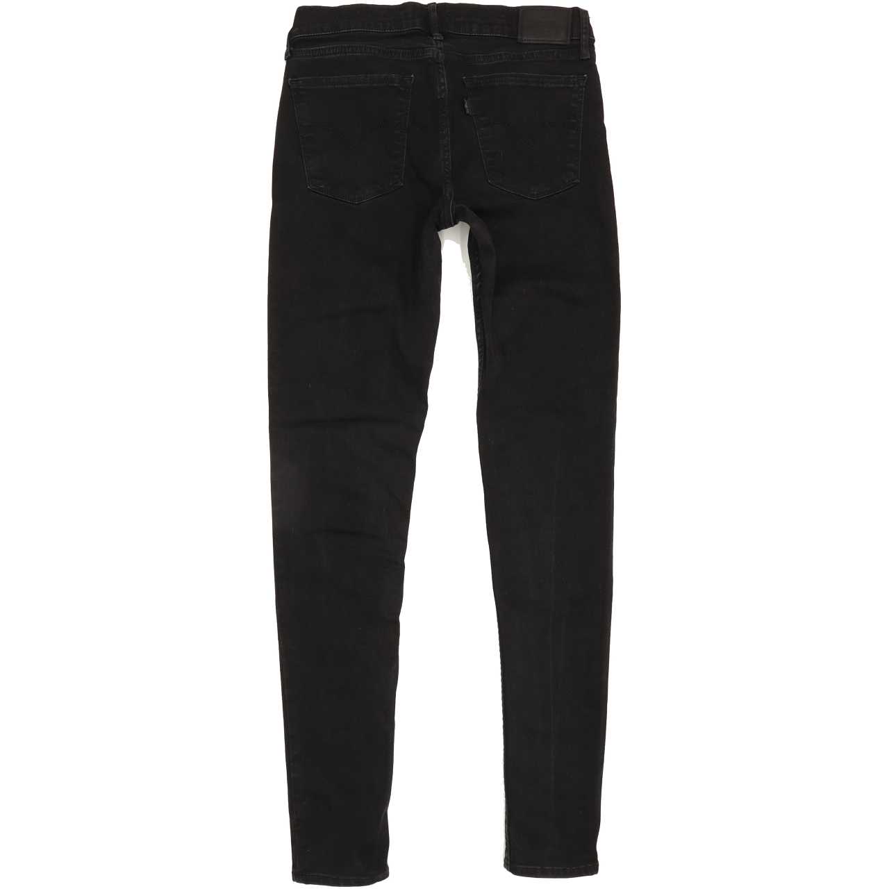 Levi's 710 Super Women Black Skinny Regular Stretch Jeans W29 L31