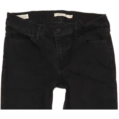Levi's 710 Super Women Black Skinny Regular Stretch Jeans W29 L31