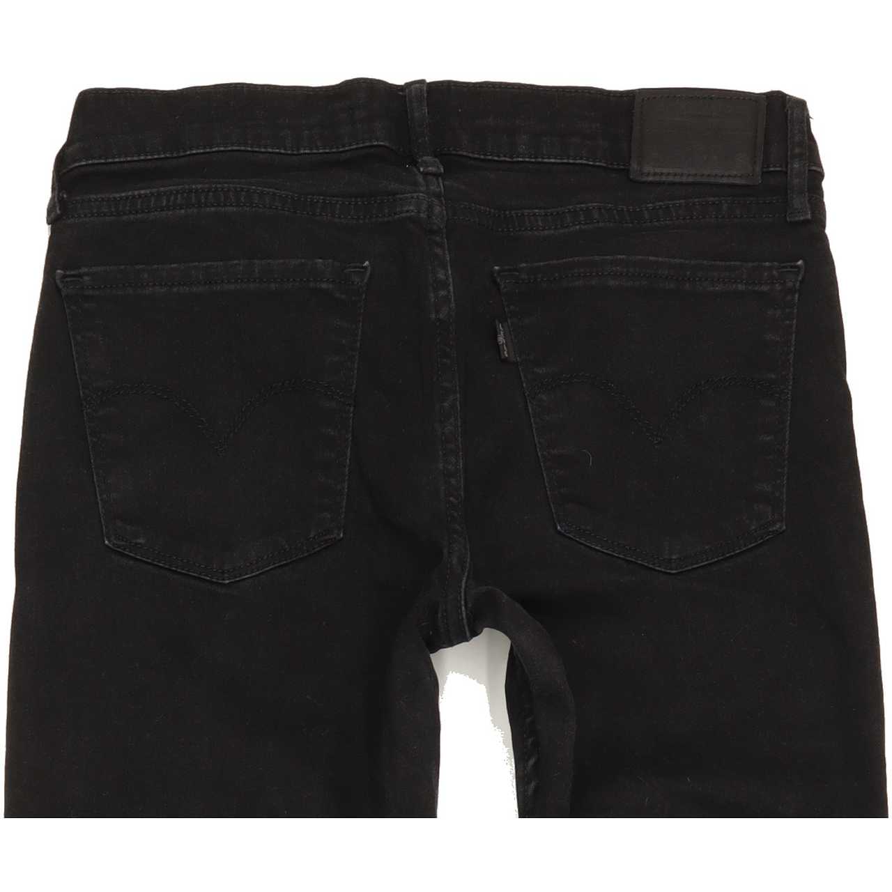 Levi's 710 Super Women Black Skinny Regular Stretch Jeans W29 L31