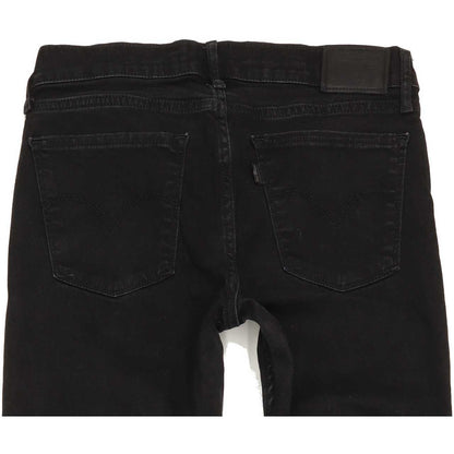 Levi's 710 Super Women Black Skinny Regular Stretch Jeans W29 L31