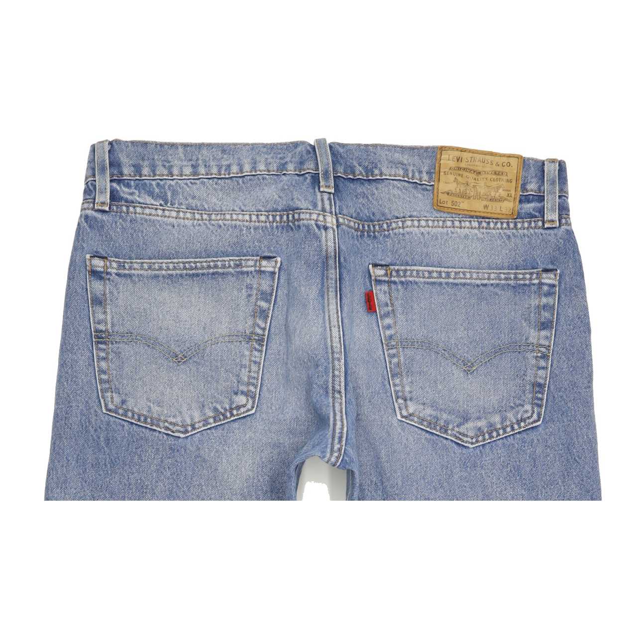 Levi's 502 Men Blue Tapered Regular Stretch Jeans W33 L30