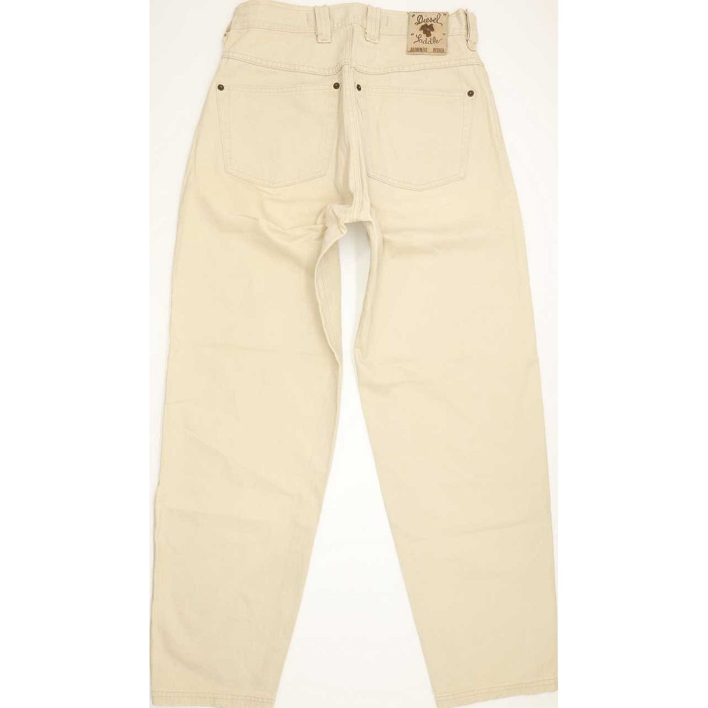 Diesel Saddle Baggy Men Beige Tapered Relaxed Jeans W29 L30
