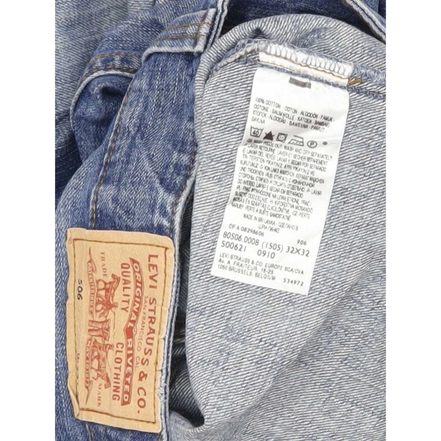 Levi's 506 Men Blue Straight Regular Jeans W32 L31