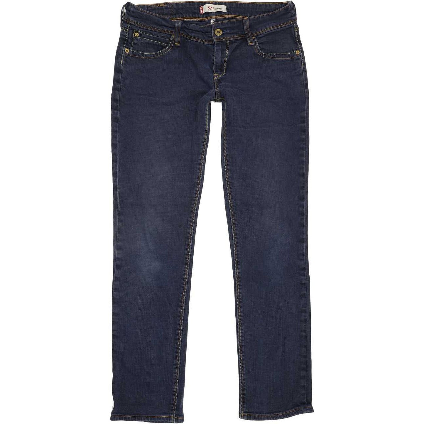 Levi's 571 Women Blue Straight Slim Stretch Jeans W31 L30