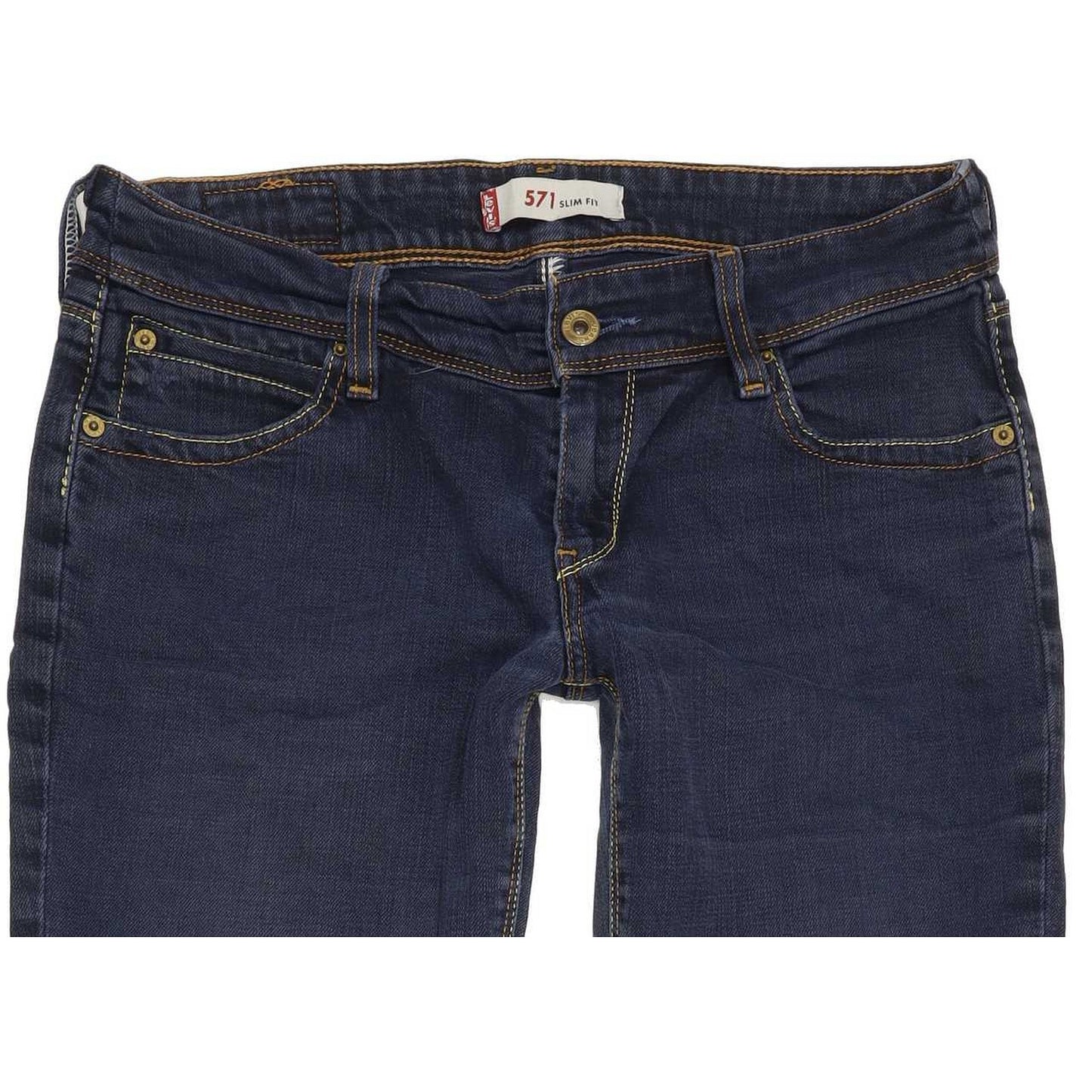 Levi's 571 Women Blue Straight Slim Stretch Jeans W31 L30