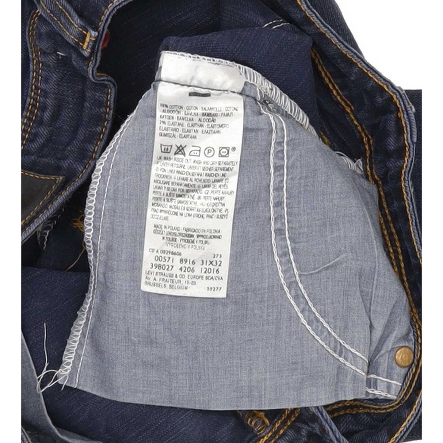 Levi's 571 Women Blue Straight Slim Stretch Jeans W31 L30