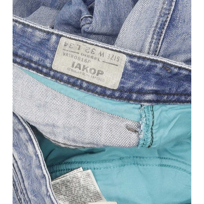 Diesel Iakop Men Blue Tapered Slim Jeans W32 L34