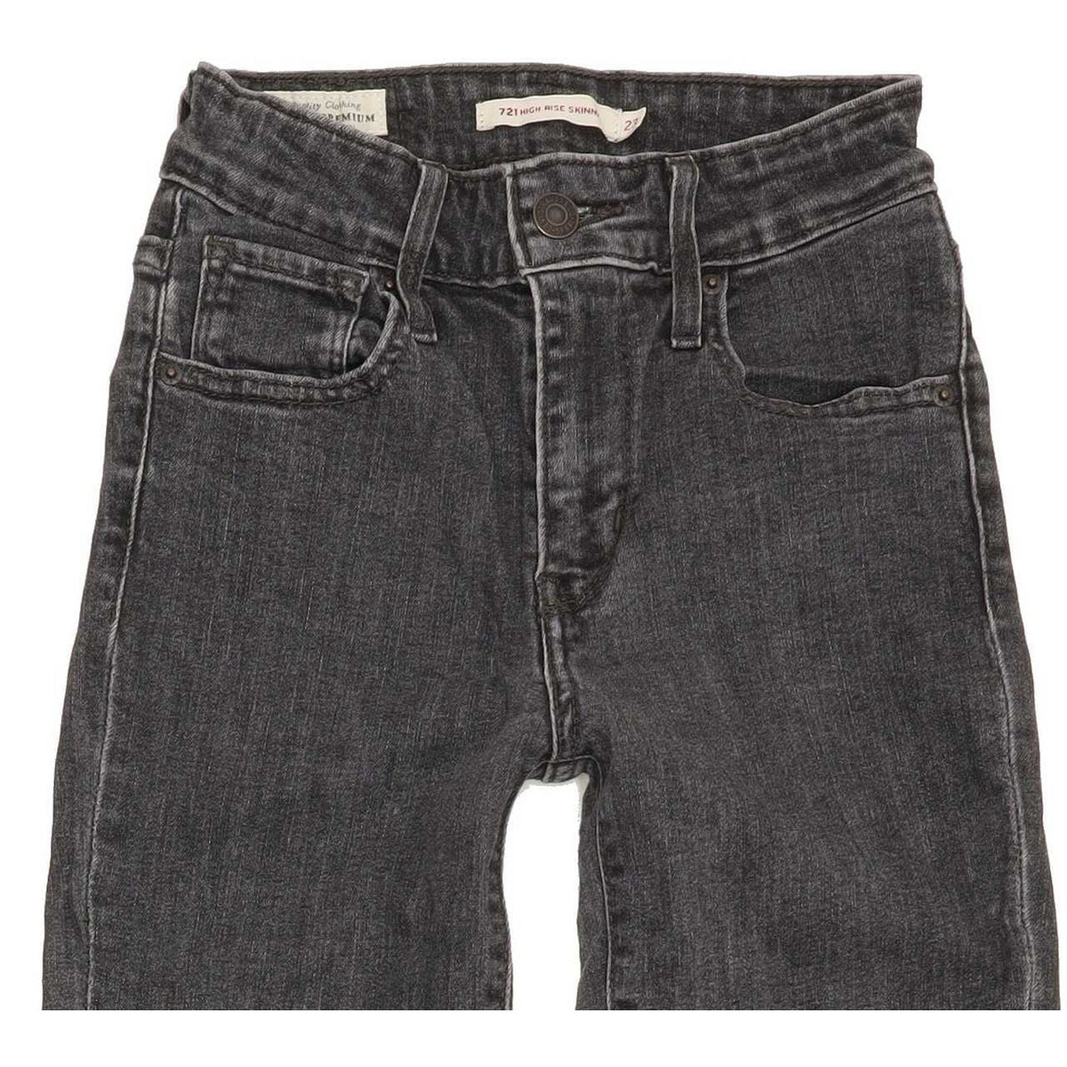 Levi's 721 High Rise Women Charcoal Skinny Stretch Jeans W23 L30